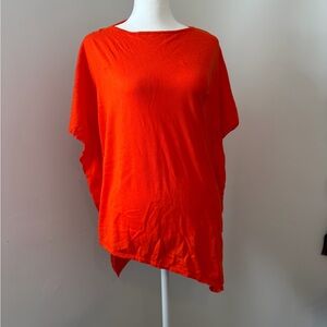 Joan Vass Size XS-M Vibrant Orange Tunic Top
